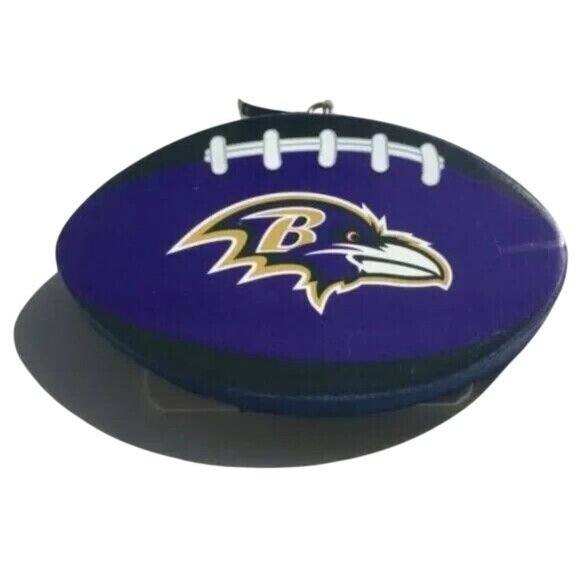 Baltimore Ravens NFL Football Shaped Team Holiday Christmas Tree Ornament NEW - Picture 1 of 2